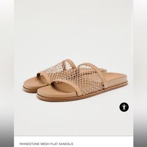 Zara rhinestones mesh sandals. Never worn.